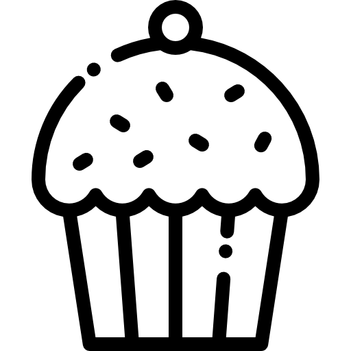 babeczka Detailed Rounded Lineal ikona