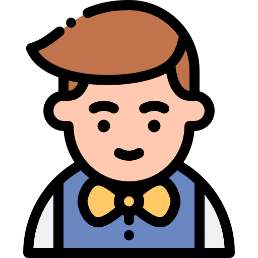 Waiter Detailed Rounded Lineal color icon