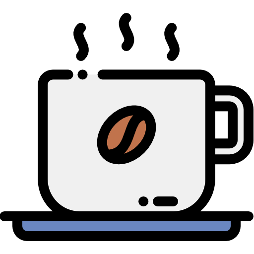 café Detailed Rounded Lineal color icono