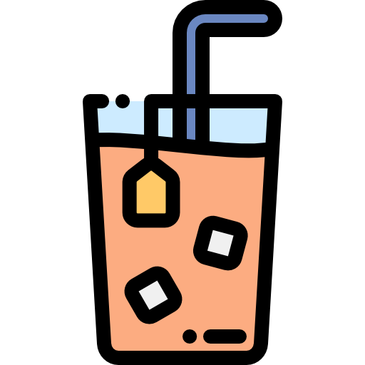 Ice Tea Detailed Rounded Lineal color icon