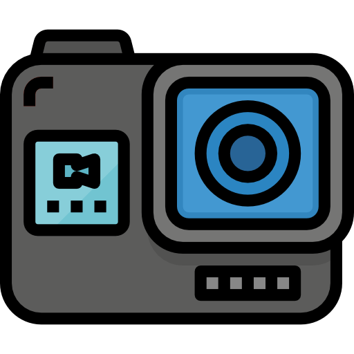 actie camera Aphiradee (monkik) Lineal Color icoon