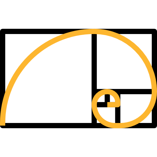 gouden ratio Aphiradee (monkik) Lineal Color icoon