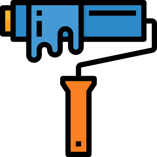 페인트 롤러 Aphiradee (monkik) Lineal Color icon