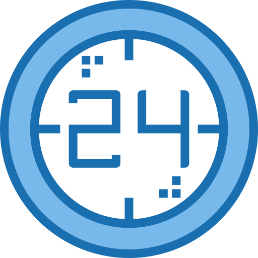 24 hours Phatplus Blue icon