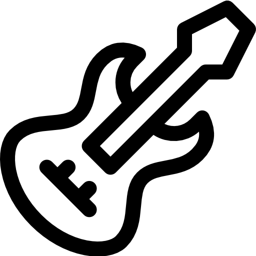 エレキギター Basic Rounded Lineal icon
