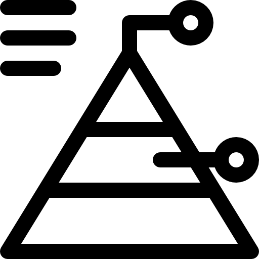 piramide Basic Rounded Lineal icona