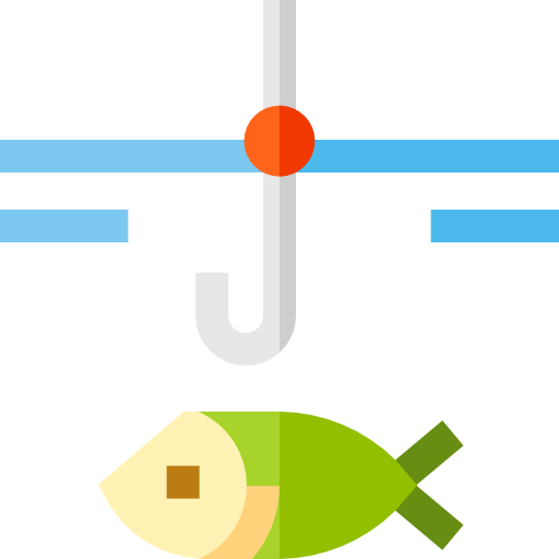 Fishing Basic Straight Flat icon