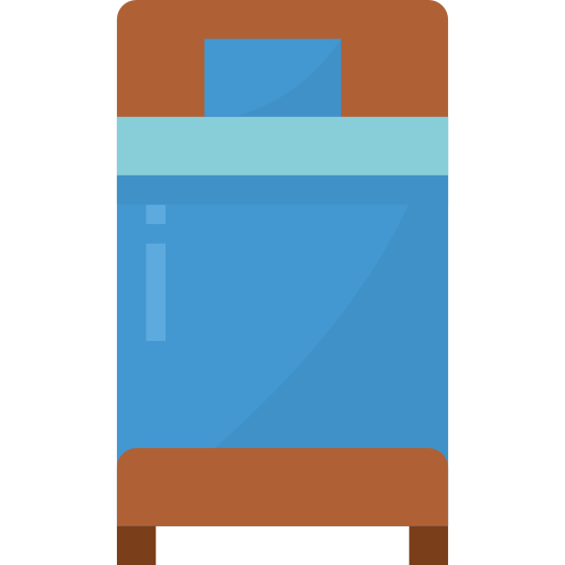 Single bed Aphiradee (monkik) Flat icon