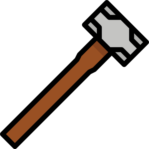 大型ハンマー、大槌 Aphiradee (monkik) Lineal Color icon