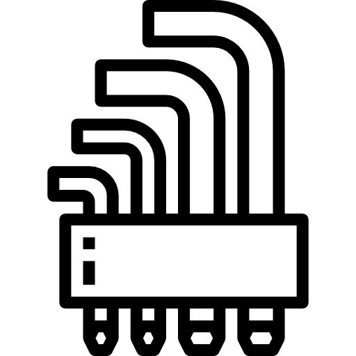 Hex key Aphiradee (monkik) Lineal icon