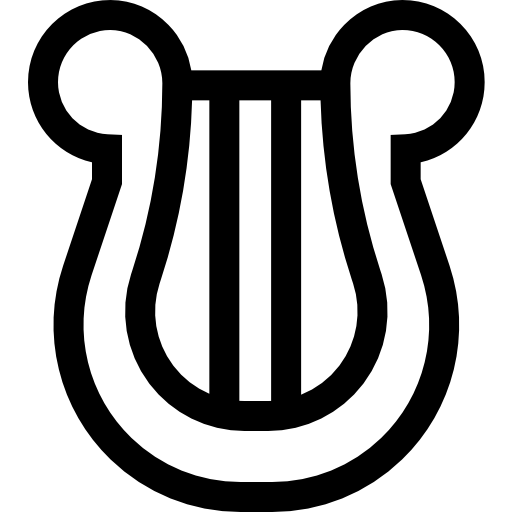 lyre Basic Straight Lineal Icône