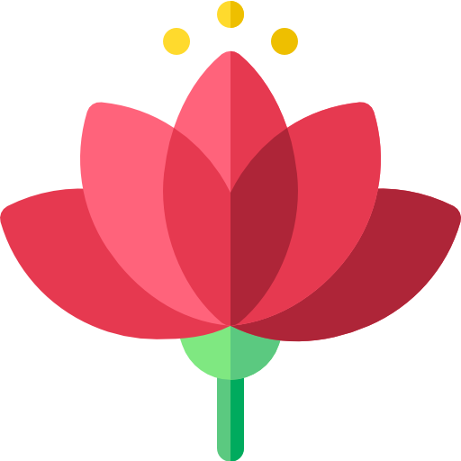 kwiat lotosu Basic Rounded Flat ikona