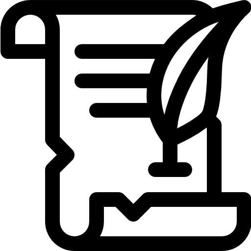 parchemin Basic Rounded Lineal Icône