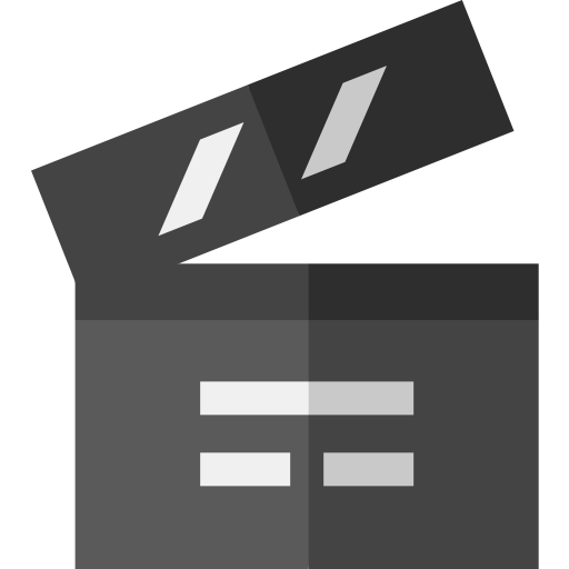 filmklapper Basic Straight Flat icoon