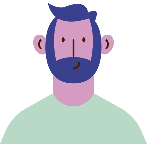 avatar dell'uomo Generic color fill icona