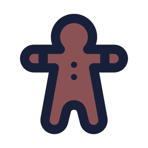 Gingerbread man Generic black outline icon