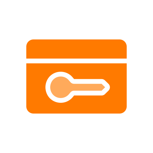 Key card Generic color fill icon