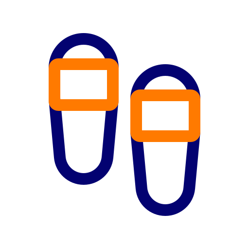 des sandales Generic color outline Icône