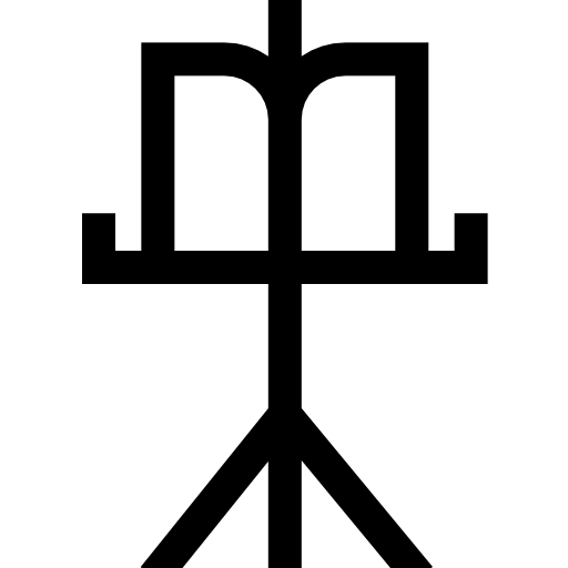 estante musical Basic Straight Lineal Ícone