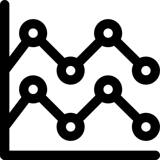 折れ線グラフ Basic Rounded Lineal icon
