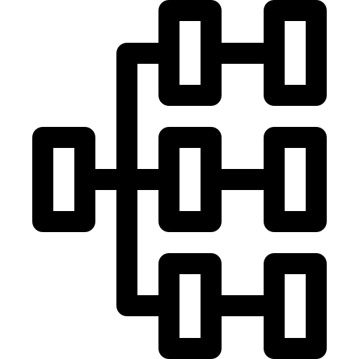 diagramme Basic Rounded Lineal Icône