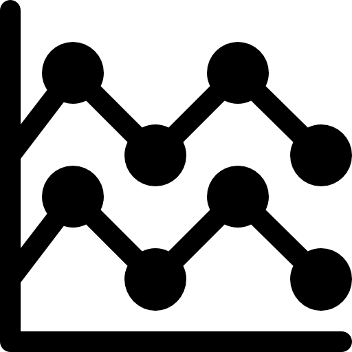 gráfico de linea Basic Rounded Filled icono