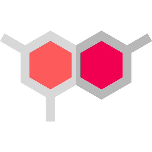 moleculen Basic Straight Flat icoon