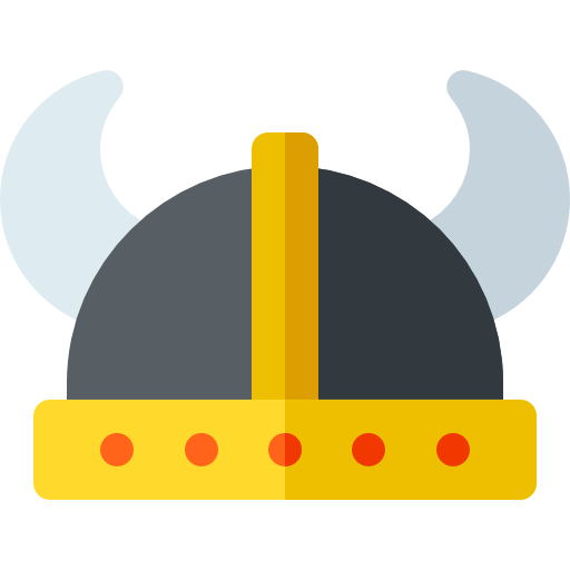 hełm wikinga Basic Rounded Flat ikona
