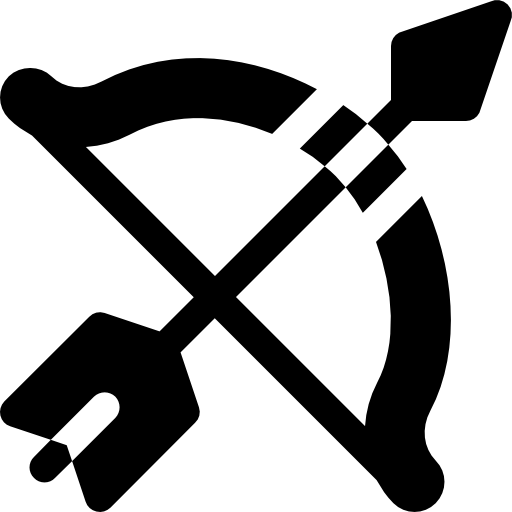 arco y flecha Basic Rounded Filled icono