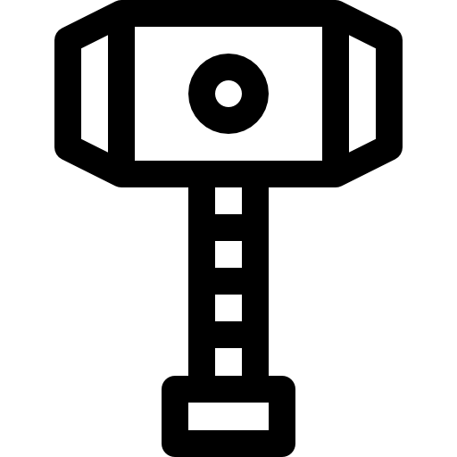 Молот тора Basic Rounded Lineal иконка