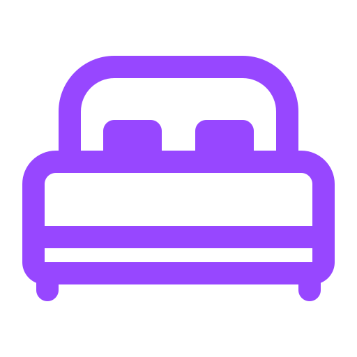 Queen bed Generic color fill icon