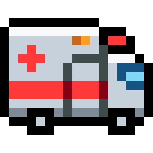 ambulans Pixel Linear color ikona
