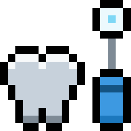 tandheelkunde Pixel Linear color icoon