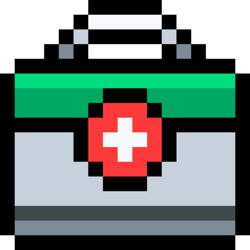Медицинская аптечка Pixel Linear color иконка