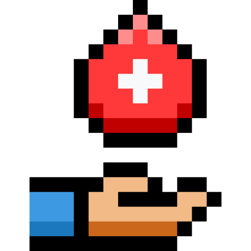 Донорство крови Pixel Linear color иконка