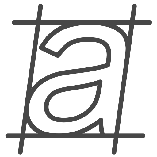 tipografia Generic outline icona