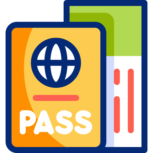 reisepass Basic Accent Lineal Color icon