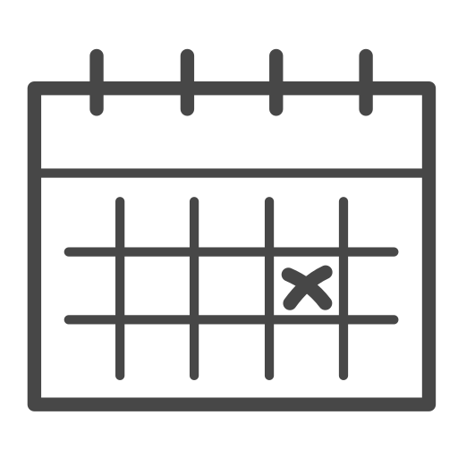 calendário Generic outline Ícone