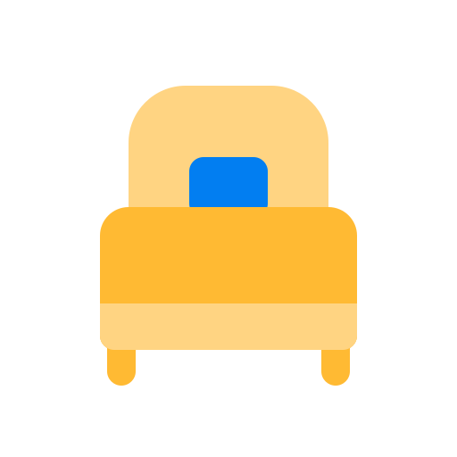 cama individual Generic color fill icono