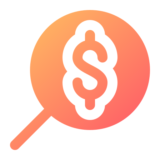 Search money Generic gradient fill icon