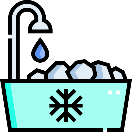 Холодный душ Detailed Straight Lineal color иконка