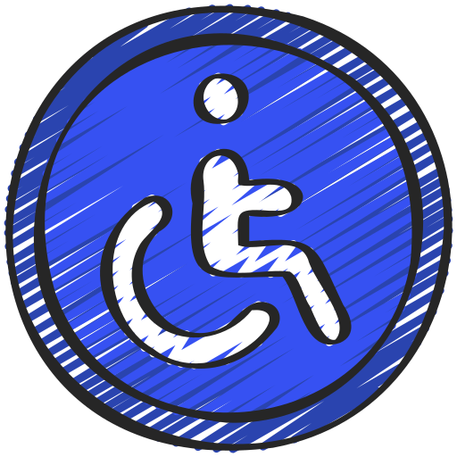 gehandicapt teken Juicy Fish Soft-fill icoon