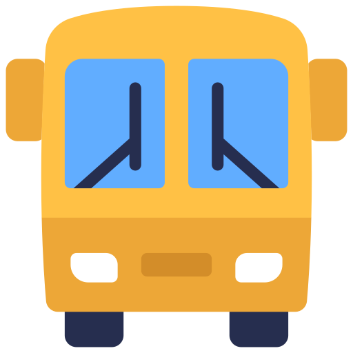 Airport bus Juicy Fish Flat icon