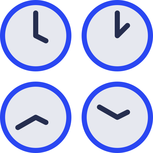 Time zone Juicy Fish Flat icon