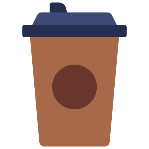 Coffee cup Juicy Fish Flat icon