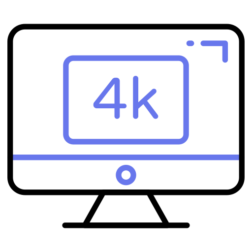 4k movie Generic color outline icon
