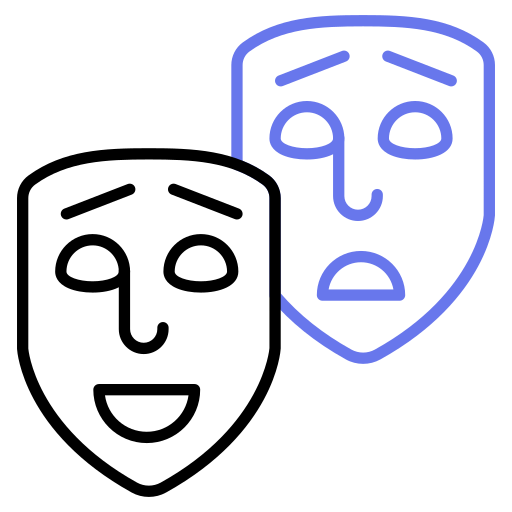 Theater masks Generic color outline icon
