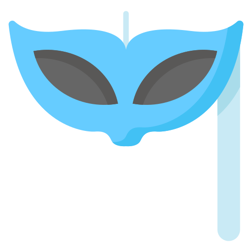 máscara de carnaval Generic color fill icono