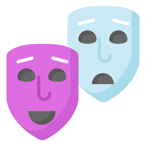 theatermasken Generic color fill icon