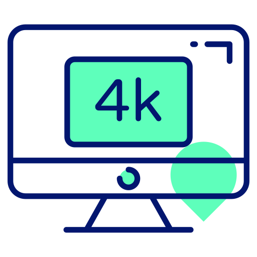 4k movie Generic color lineal-color icon